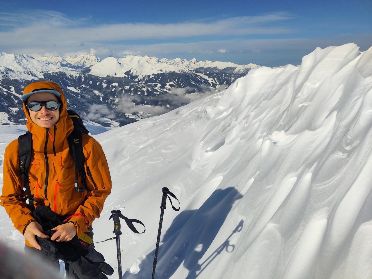 benedikt on a snowy summit